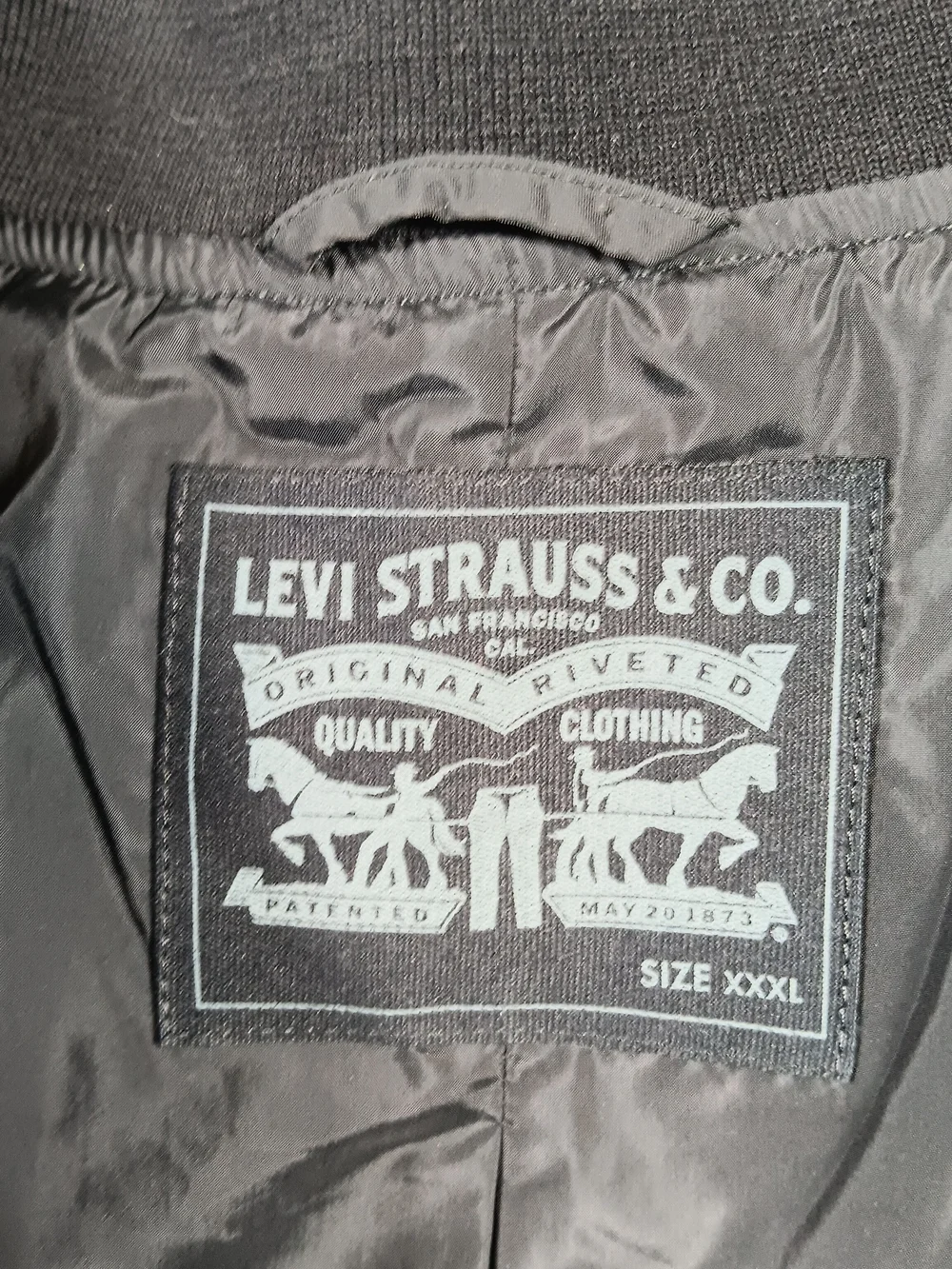 Levis Jacket Mens XXXL 3XL Black  Oceanview Flight Bomber Military Full Zip